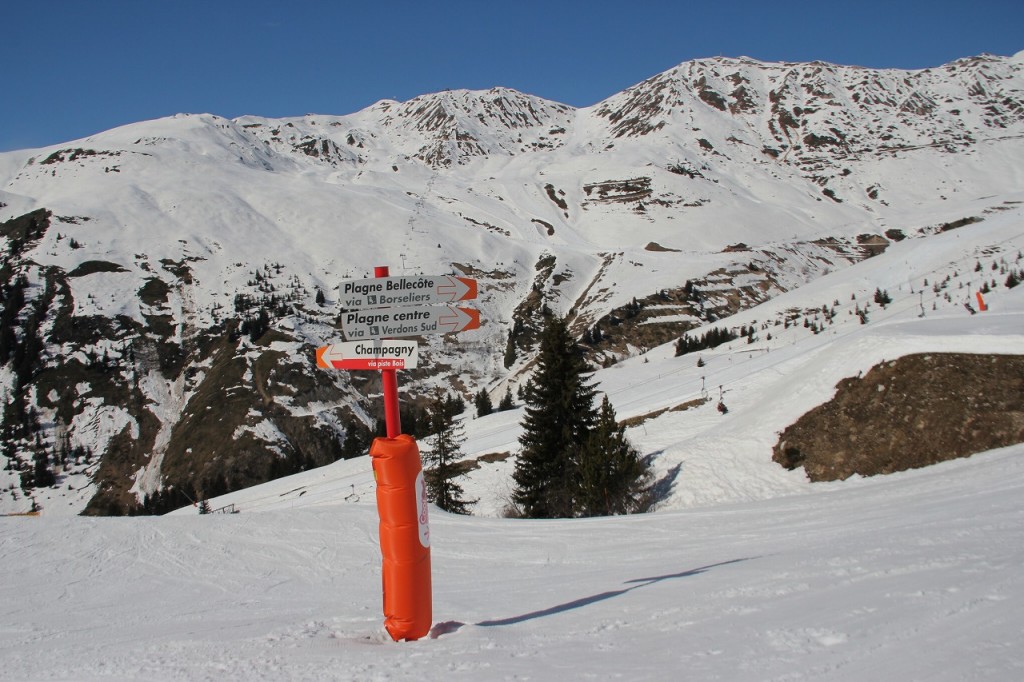 シャンパニーのスキー場、この山の裏に巨大なラプラーニュのスキーエリアが広がります。