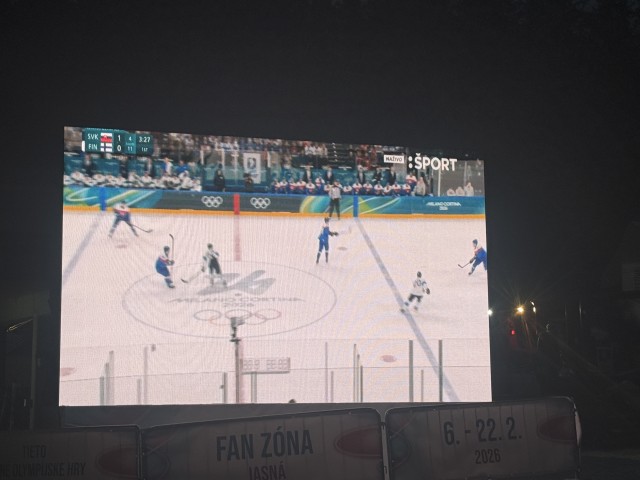 ゲレンデでオリンピック観戦